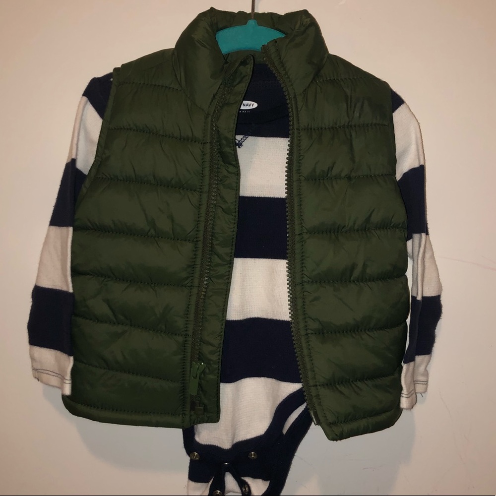 Old Navy Puffer Vest and Onsie combo